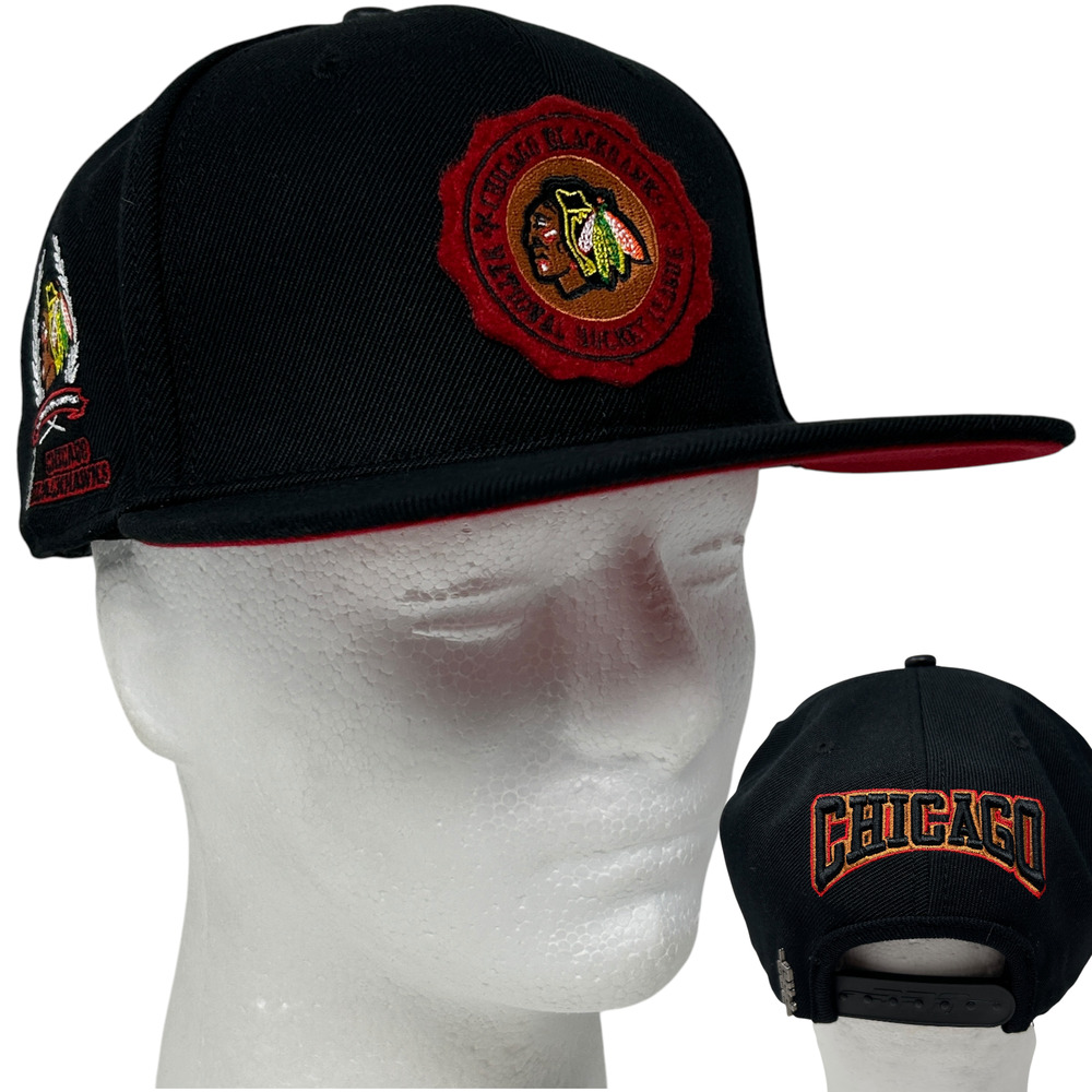 Chicago Blackhawks Hat Baseball Cap Pro Standard Stanley Cup Snapback Black